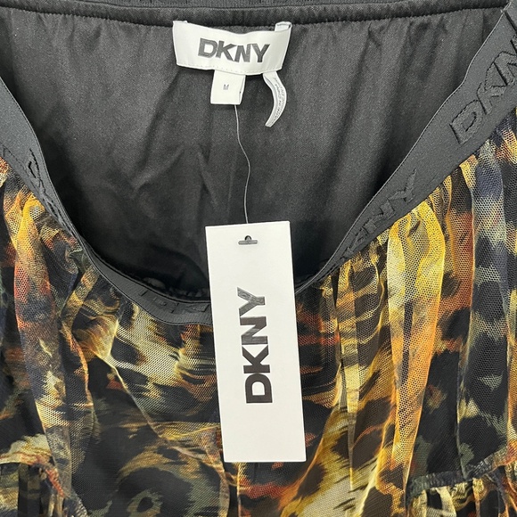 DKNY Animal Print Tulle Overlay Midi Skirt Medium - Picture 12 of 16